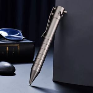 티타늄 합금 전술 볼펜, 비즈니스 볼트 액션 시그니처 펜, 비상 유리 브레이커, 생존 자기 방어 EDC 도구