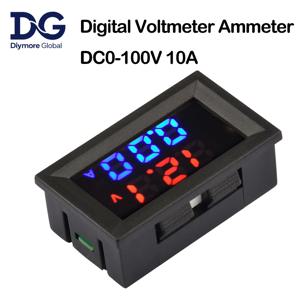 DC0-100V 10A LED 디지털 볼트미터 암페어미터 자동차 오토바이 전압 전류 측정기 볼트 감지기 테스터 모니터 패널 ﻿