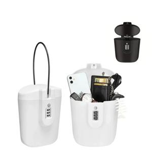 2024 향상된 휴대용 해변 버킷 암호 상자 저장 야외 미니 휴대 전화 지갑 안전하고 휴대용 핸들 디자이너 안티