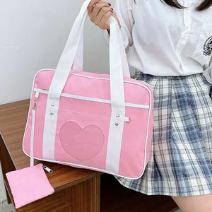 일본 로리타 하트 JK 학교 유니폼 가방 패션 여성 PU 가죽 여성 학생 PU 핸드백 코스프레 애니메이션 숄더 백