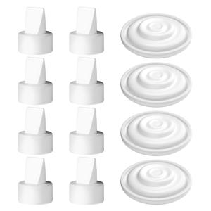 스펙트라 S1 S2 9 플러스 호환 유축기 부품, 8개의 덕빌 밸브, 4개의 실리콘 멤브레인 교체용 덕빌 포함