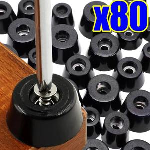 검은 고무 발 의자 바닥 보호대 미끄럼 방지 가구 다리 테이블 다리 커버 스피커 캐비닛 하단 패드 홈 가구 부품