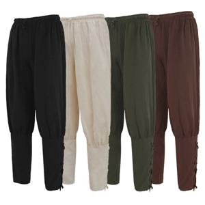 Wish Amazon 캐주얼 바지 남성용 여름 남성용 바지 발목 스트랩 바지 중세 해적선 빠른 건조 바지 재고 있음