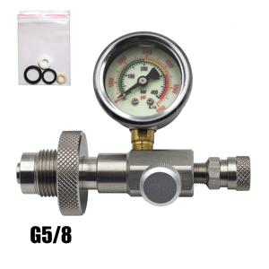 HPA 충전 스테이션 DIN G5/8 충전 리필 스테이션 어댑터 충전기 스쿠버 스테인레스 스틸 CO2 다이빙