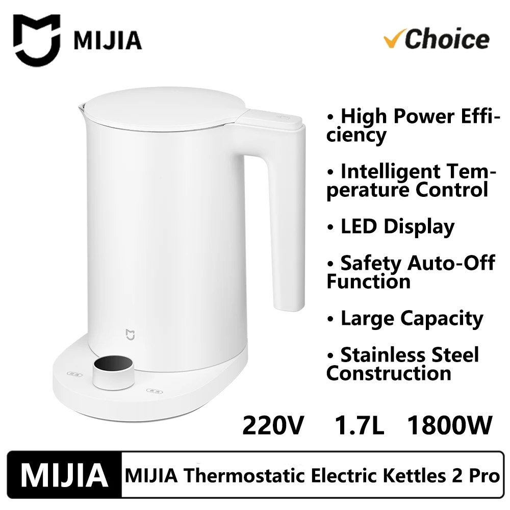 2025년 신제품 미지아 스마트 주전자 2 프로 전기 주전자 주방 가전 LED 디스플레이 24시간 스마트 온도 유지 사모바르 220V
