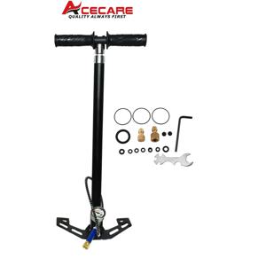 ACECARE 고압 PCP 펌프, 4 단계 수동 작동 공기 펌프, 탱크 사냥 자동차 자전거 공기 리필, 30mpa 4500psi