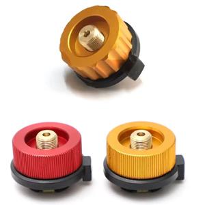 야외 캠핑 하이킹 스토브 버너 어댑터 분할 유형 용광로 변환기 커넥터 자동 꺼짐 가스 카트리지 탱크 실린더 어댑터