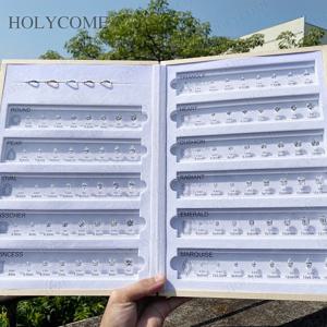 사용자 정의 비교 차트 키트 세트, 다양한 멋진 모양의 보석, 5A 큐빅 다이아몬드 캐럿 크기, 보석 가게 참조