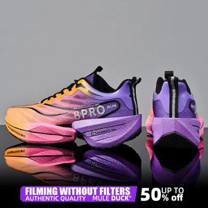 전문 탄소 플레이트 스포츠 운동화 마라톤 에어 쿠션 남성 통기성 경량 여성 편안한 미끄럼 방지 운동화