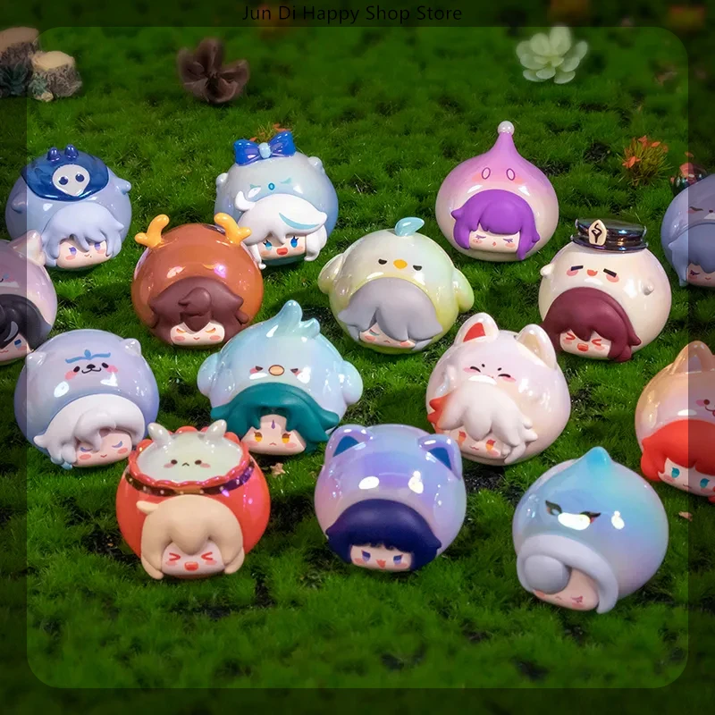 Genshin Impact 블라인드 박스 Furina 미니 애니메이션 피규어 게임 서프라이즈 박스 Q 버전 Kamisato 피규어 Pvc 인형 책상 Decora 장난감 선물