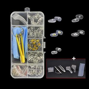안경 코받침 수리 도구 키트 교체 키트 드라이버 핀셋 귀걸이 포함 박스 포장