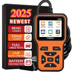 자동차 obd2 스캐너 진단 도구 코드 리더, 자동차 전압 테스터 엔진 오류 코드 스캐너, 충전 테스터 진단 도구 v500