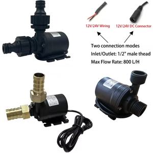 고압 초저소음 태양광 DC12V/24V 리프트 5M 800L/H 브러시리스 모터 잠수형 워터 펌프 퀵 브레이크 조인트