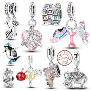 925 스털링 실버 참 비즈 펜던트, 맞춤 오리지널 팔찌, DIY 참, 여성 주얼리 만들기, 신제품