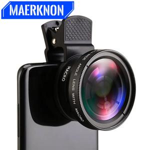 안드로이드 휴대폰 및 태블릿용 휴대폰 렌즈, 전문가용 0.45X 초광각 및 매크로 렌즈 클립, 2 in 1