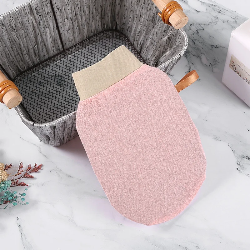 바디 & 페이스용 각질 제거 장갑 - 딥 클렌징, 태닝 제거 및 마사지용 목욕 & 샤워 스크럽