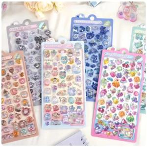 재미있는 달콤한 과일 아이스크림 애완동물 3D 입체 스티커 스크랩북 DIY 다이어리 장식 저널링 문구 귀여운 스티커