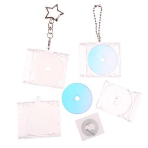 1 세트 미니 NFC 기능 CD 디스크 케이스 키 체인 DIY 배낭 펜던트에 대한 주변 기념 앨범 키 홀더