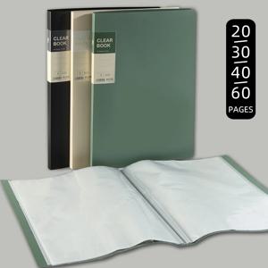 측면 로딩 디스플레이 북 다층 투명 학생 사무실 A3 보관 폴더 시험 파우치 디바이더 음악 점수 홀더 20-60 페이지