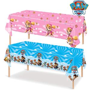 발 순찰 테이블 장식 테이블 천으로 생일 용품 개 파티 장식 일회용 테이블 커버 방수 파티 용품