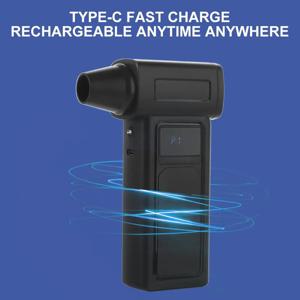 130000 RPM 휴대용 터보 폭력 팬 조명 디지털 디스플레이 강력한 먼지 송풍기 충전식 고속 브러시리스 모터