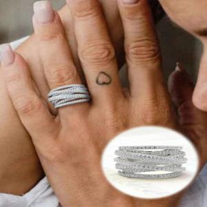 925 스털링 실버 클래식 빈티지 라인 랩 지르콘 반지 여성 데일리룩 파티 럭셔리 패션 고품질 파인 주얼리