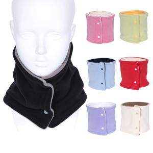 겨울 커플 양면 폴라 플리스 넥 게이터 럭셔리 브랜드 여성용 두꺼운 링 머플러 따뜻한 캐시미어 넥 커버 스카프