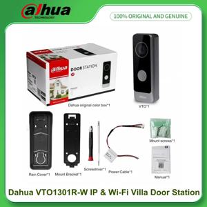Dahua DHI-VTO1301R-W IP 및 Wi-Fi 빌라 도어 스테이션 2MP 1080P Wi-Fi 연결 IP65 내장 스피커 양방향 레인 커버 포함