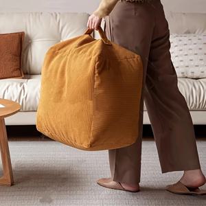 1 PCS Unstuffed Square Pouf 오토만 스토리지 발판 커버 의류 담요 정리 어린이 장난감 세련된 홈 장식