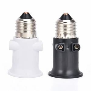 1개 E27 PBT 방화 전구 어댑터 램프 홀더 소켓 EU 플러그 AC100-240V 4A 화이트 블랙 전구 소켓 변환기