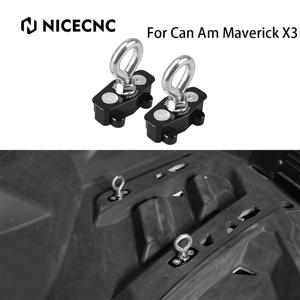 캔암 매버릭 X3 2개 알루미늄 잠금 타이 다운 앵커 (캔암 매버릭 X3 4x4 XDS XRS XMR XRC 터보 2017-2021 용) NICECNC