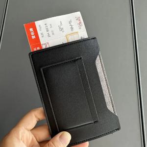 방수 RFID 여권 홀더 카드 ID 현금 및 인증서용 멀티 슬롯이 있는 대용량 여행 지갑 PU 가죽 지갑