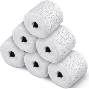 6롤 석고 스트립 석고 거즈 붕대 DIY 취미 공예, 복부 보철물, 바디 몰드, 마스크용 블랭크 천 랩 롤