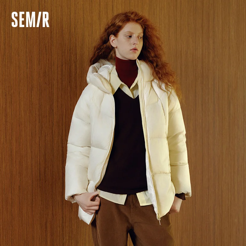 세미르 다운 재킷 여성 겨울 중간 길이 90% 다운 충전 두꺼운 삼중 방수 터틀백 래글런 2025 신상 여성복