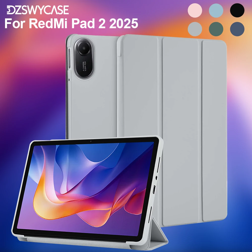 레드미 패드 2 2025 11인치용 실리콘 케이스, 스탠드 기능과 자동 절전/깨우기 기능이 있는 경량 보호 케이스