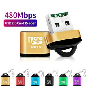 마이크로 SD/TF 카드 리더기 2.0 USB 고속 어댑터(TF 카드 슬롯 포함) 480Mbps 지원 노트북 PC 컴퓨터용 메모리 카드 리더기