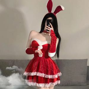 섹시한 순수한 욕망 토끼 의상 할로윈 여왕 코스튬 코스프레 버니 걸 유니폼 새해 의상 크리스마스 복장