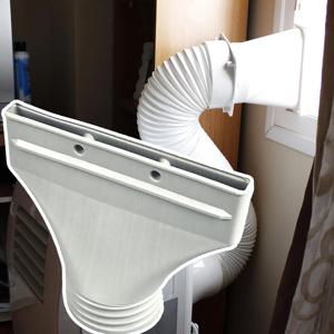 창문형 자동차 에어컨, 레인지 후드, 건조기, 에어컨 유닛용 에어컨 호스 연결 플랫 배기 노즐 통풍구 키트 씰 연결 덕트 어댑터