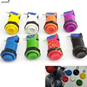 네오 지오 아케이드 게임 기계 조이스틱 제로 지연 컨트롤러 버튼 부품에 대 한 8pcs 미국 Happ 스타일 푸시 버튼 28mm