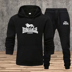 남성 세트 후드 스웨트셔츠 스웨트팬츠 가을 겨울 남성 일상 캐주얼 스포츠 조거 수트 2025 도시 패션 후디 스포츠웨어