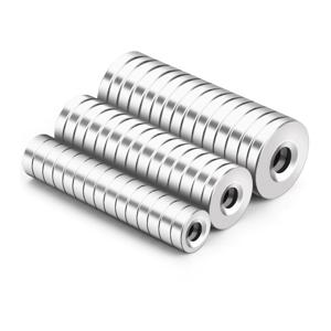 8/10/12/15/18/20x3 강력한 자석 카운터싱크 라운드 NdFeB 네오디뮴 자석 강력한 희토류 영구 자석 구멍 포함