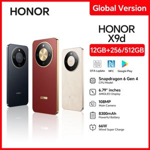 【브랜드+】HONOR X9d 글로벌 버전 스마트폰 6.79인치 120Hz 화면 스냅드래곤 6 Gen 4 108MP AI 카메라 8300mAh 66W 슈퍼 충전