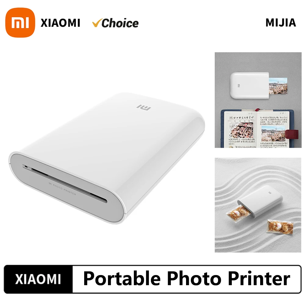 기존 휴대용 Xiaomi Mijia 포켓 포토 프린터 무선 블루투스 열전 사 인쇄 AR 비디오 Mijia ZINK 자체 접착 색상