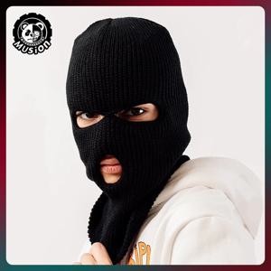 Musion Balaclava 3홀 닌자 사이클링 마스크 방풍 따뜻한 패션 탄성 디자인 사이클링 오토바이 캠핑 Rolep에 적합