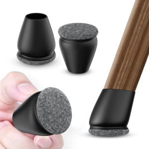16개입 의자 다리 바닥 보호대, 나무 바닥용 실리콘 펠트 가구 발 패드, 나무 의자 다리 캡으로 소음 감소