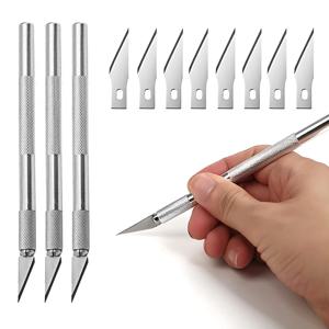 1개 금속 펜 나이프 커터 조각 공예 나이프 블레이드 포함 모델 제작 목공 예술 드로잉 DIY 수리 예술가 용품 ZYF