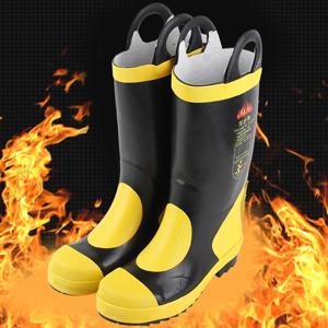 긴급 구조용 고급 방열 단열 미끄럼 방지 고무 소방 부츠