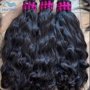 Mega Hair Cabelo Humano 천연 베트남 레미 버진 헤어 벌크 번들, 100% 미가공 버진 인모 연장
