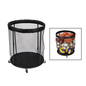 롤링 스포츠 공 보관 카트, 차고 잠금 휠 메쉬 볼, 헤비 듀티