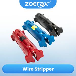 ZoeRax 전선 스트리퍼 펜 네트워크 케이블 도구 와이어 케이블 회전식 동축 와이어 스트리핑 플라이어(빨간색/파란색/검은색)